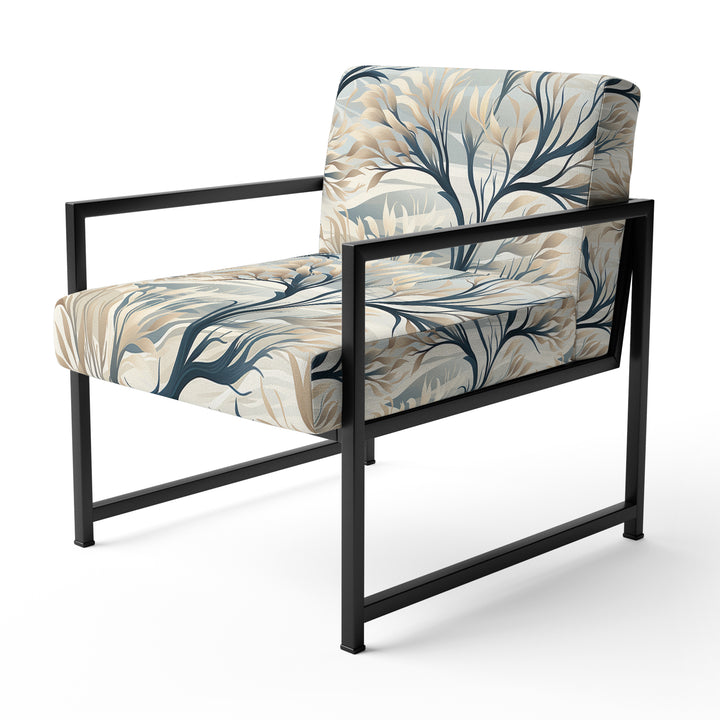 Grey Minimalist Tree Landscape - Cottage Arm Chair