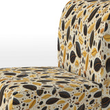Botanical Cream And Coffee Pattern - Bohemian Accent Side Chair