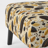 Botanical Cream And Coffee Pattern - Bohemian Accent Side Chair