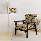 Botanical Cream And Coffee Pattern - Bohemian Accent Side Chair
