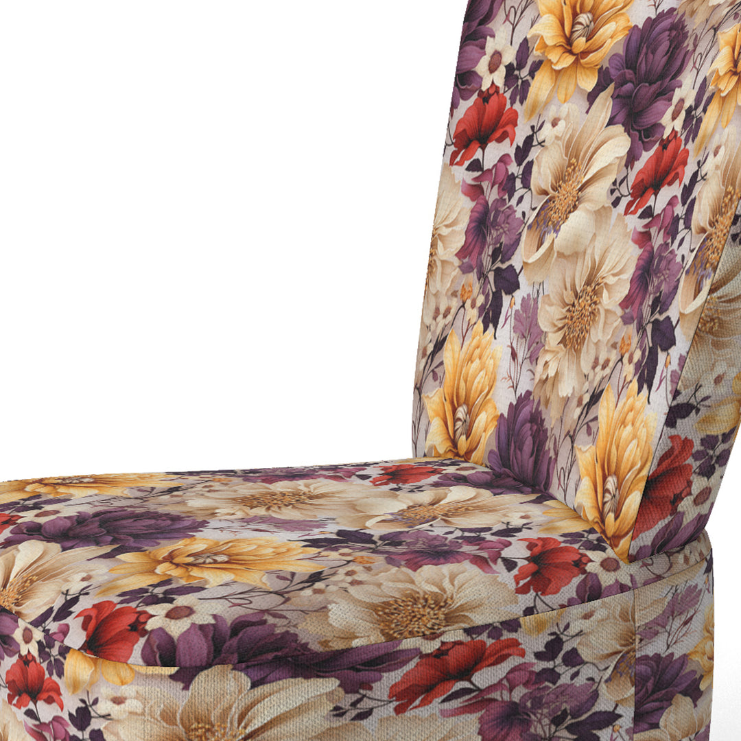 Purple And Yellow Flower Garden Sunshine - Bohemian Accent Slipper Chair