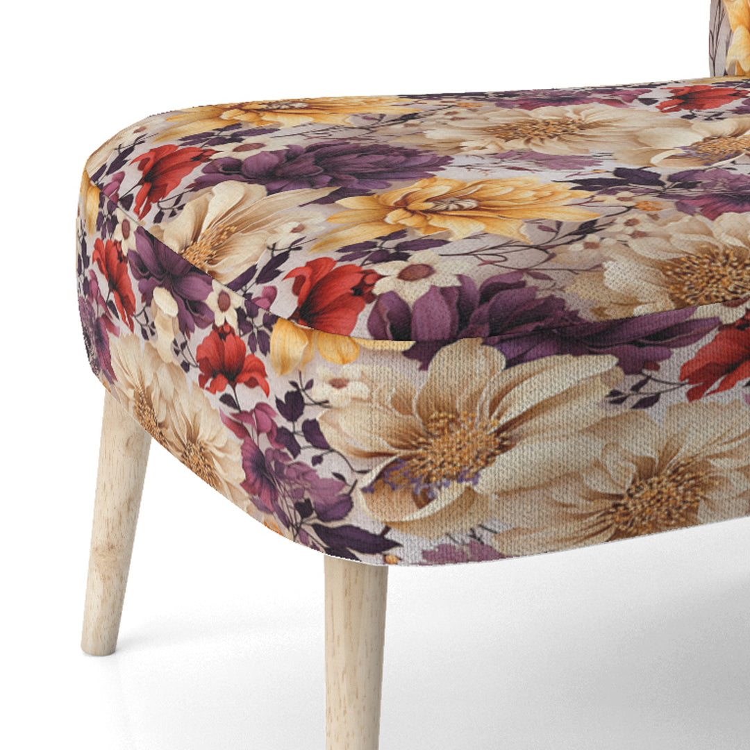 Purple And Yellow Flower Garden Sunshine - Bohemian Accent Slipper Chair