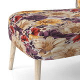 Purple And Yellow Flower Garden Sunshine - Bohemian Accent Slipper Chair