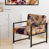 Purple And Yellow Flower Garden Sunshine - Bohemian Accent Slipper Chair