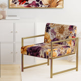 Purple And Yellow Flower Garden Sunshine - Bohemian Accent Slipper Chair