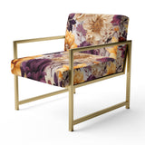 Purple And Yellow Flower Garden Sunshine - Bohemian Accent Slipper Chair