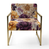 Purple And Yellow Flower Garden Sunshine - Bohemian Accent Slipper Chair