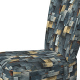 Industrial Concrete Wall Illusion - Modern Arm Chair