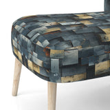 Industrial Concrete Wall Illusion - Modern Arm Chair