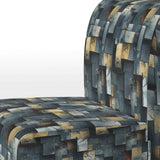 Industrial Concrete Wall Illusion - Modern Arm Chair