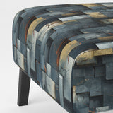 Industrial Concrete Wall Illusion - Modern Arm Chair