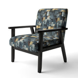 Industrial Concrete Wall Illusion - Modern Arm Chair
