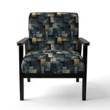 Industrial Concrete Wall Illusion - Modern Arm Chair