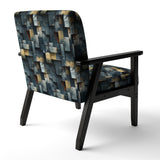 Industrial Concrete Wall Illusion - Modern Arm Chair