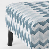 Contemporary White And Grey Chevron - Glam Arm Chair