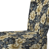 Black And Beige Damask Flower Opulence - Bohemian Accent Side Chair