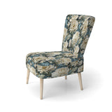 Beige And Green Natural Damask Serenity - Cottage Arm Chair