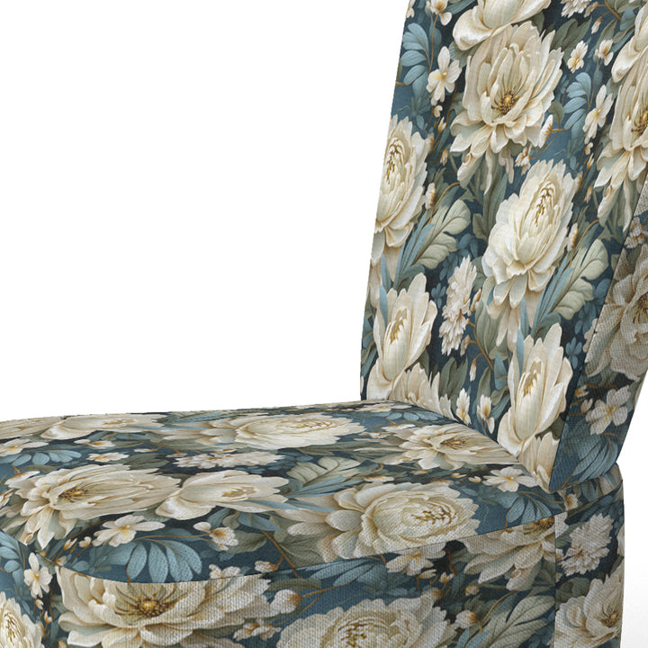 Beige And Green Natural Damask Serenity - Cottage Arm Chair