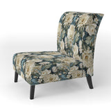 Beige And Green Natural Damask Serenity - Cottage Arm Chair