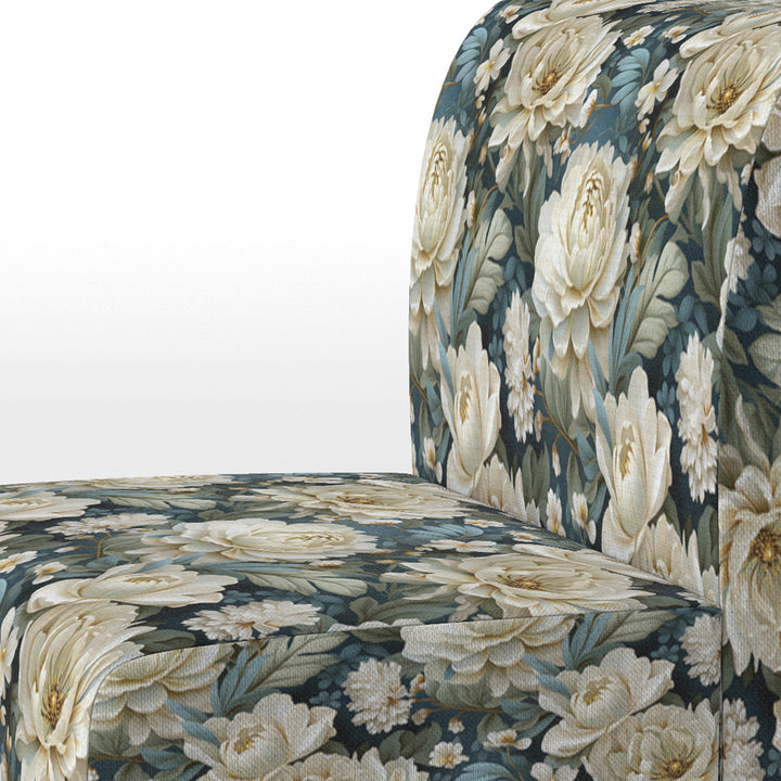Beige And Green Natural Damask Serenity - Cottage Arm Chair