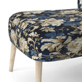 Blue Peonies Regal Damask Opulence - Cottage Arm Chair