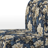 Blue Peonies Regal Damask Opulence - Cottage Arm Chair