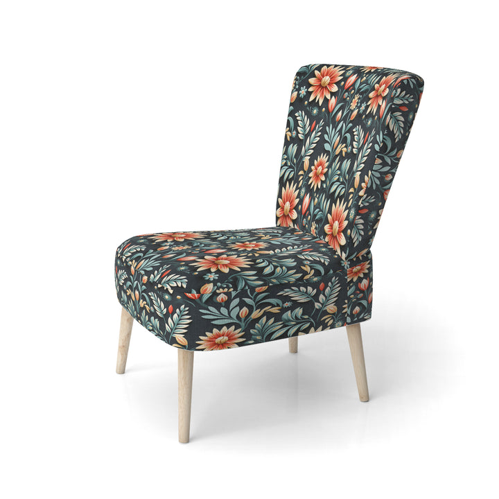 Tribal Green Damask Accents - Bohemian Arm Chair