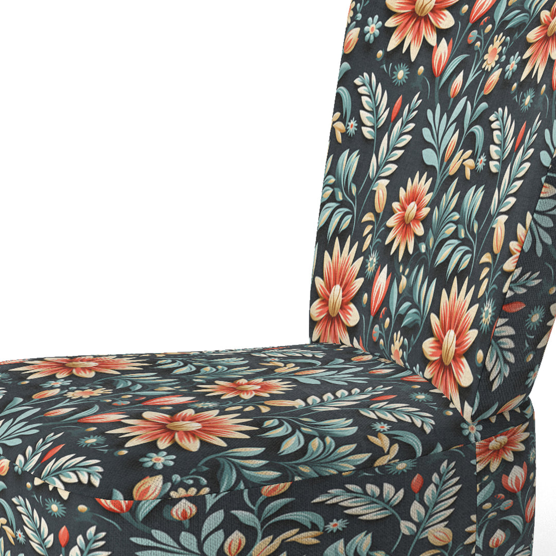 Tribal Green Damask Accents - Bohemian Arm Chair