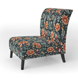 Tribal Green Damask Accents - Bohemian Arm Chair