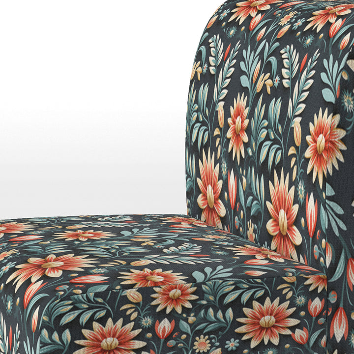 Tribal Green Damask Accents - Bohemian Arm Chair