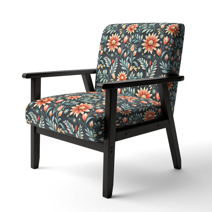 Tribal Green Damask Accents - Bohemian Arm Chair
