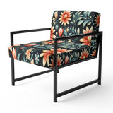 Tribal Green Damask Accents - Bohemian Arm Chair