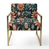 Tribal Green Damask Accents - Bohemian Arm Chair