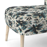 Blue And White Damask Euphony - Bohemian Accent Slipper Chair