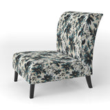 Blue And White Damask Euphony - Bohemian Accent Slipper Chair