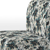 Blue And White Damask Euphony - Bohemian Accent Slipper Chair