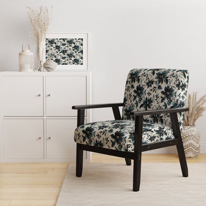 Blue And White Damask Euphony - Bohemian Accent Slipper Chair