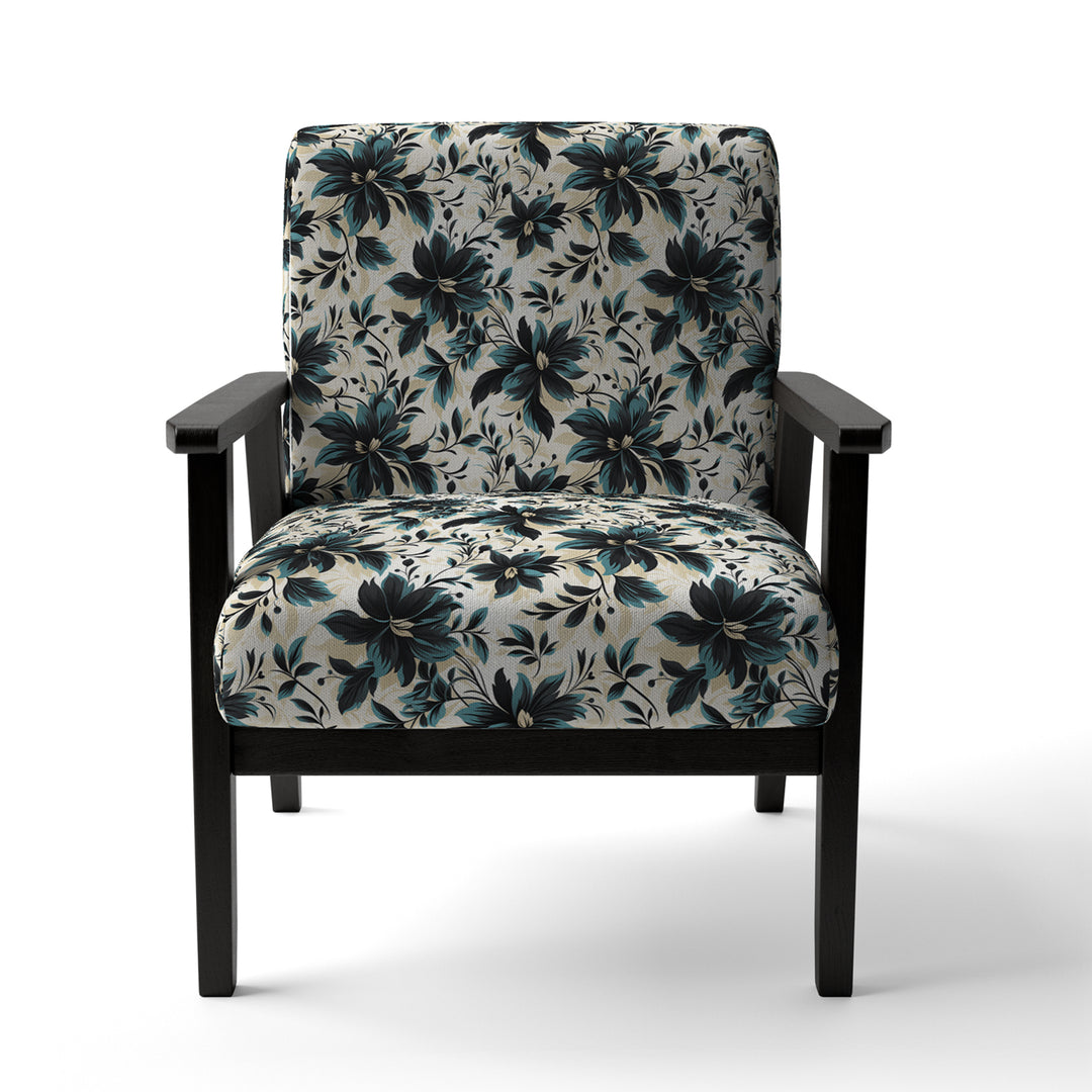 Blue And White Damask Euphony - Bohemian Accent Slipper Chair
