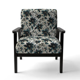 Blue And White Damask Euphony - Bohemian Accent Slipper Chair