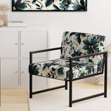 Blue And White Damask Euphony - Bohemian Accent Slipper Chair
