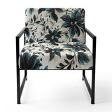 Blue And White Damask Euphony - Bohemian Accent Slipper Chair