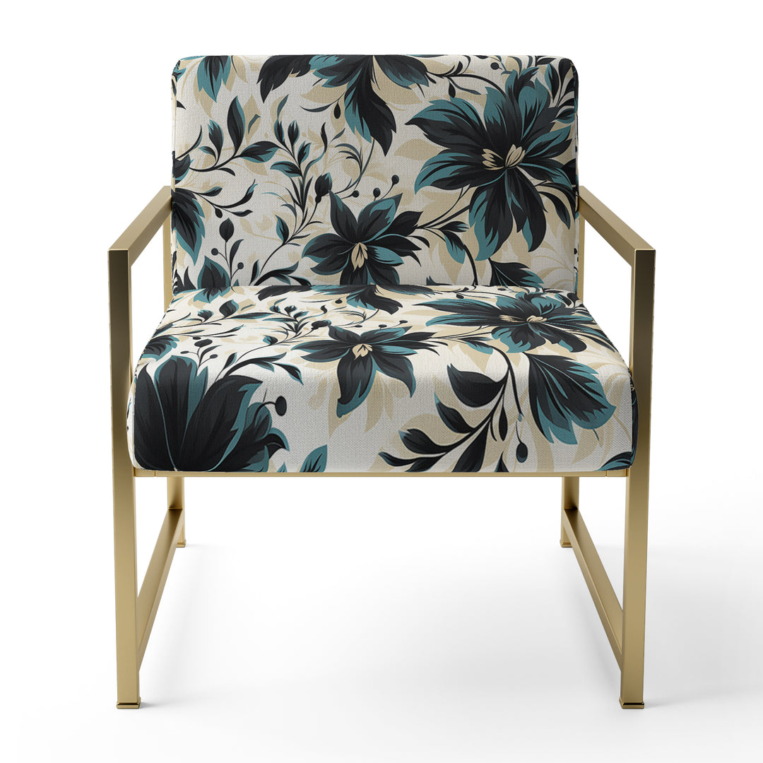 Blue And White Damask Euphony - Bohemian Accent Slipper Chair