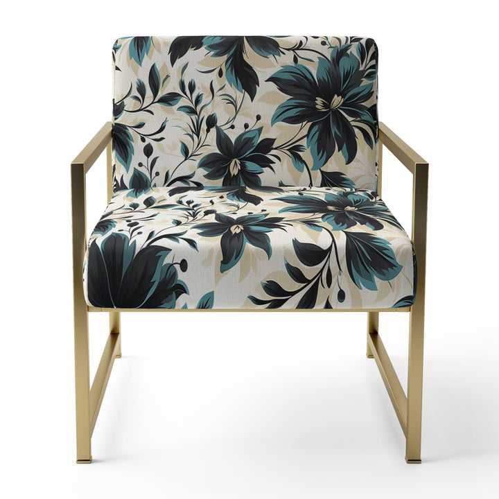 Blue And White Damask Euphony - Bohemian Accent Slipper Chair