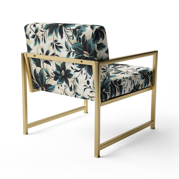 Blue And White Damask Euphony - Bohemian Accent Slipper Chair