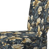 Beige And Blue Dahlia Retreat - Cottage Arm Chair