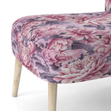 Harmony Pink Peonies Pattern - Upholstered Cottage Accent Chairs