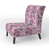 Harmony Pink Peonies Pattern - Upholstered Cottage Accent Chairs