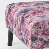 Harmony Pink Peonies Pattern - Upholstered Cottage Accent Chairs