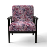 Harmony Pink Peonies Pattern - Upholstered Cottage Accent Chairs