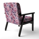 Harmony Pink Peonies Pattern - Upholstered Cottage Accent Chairs